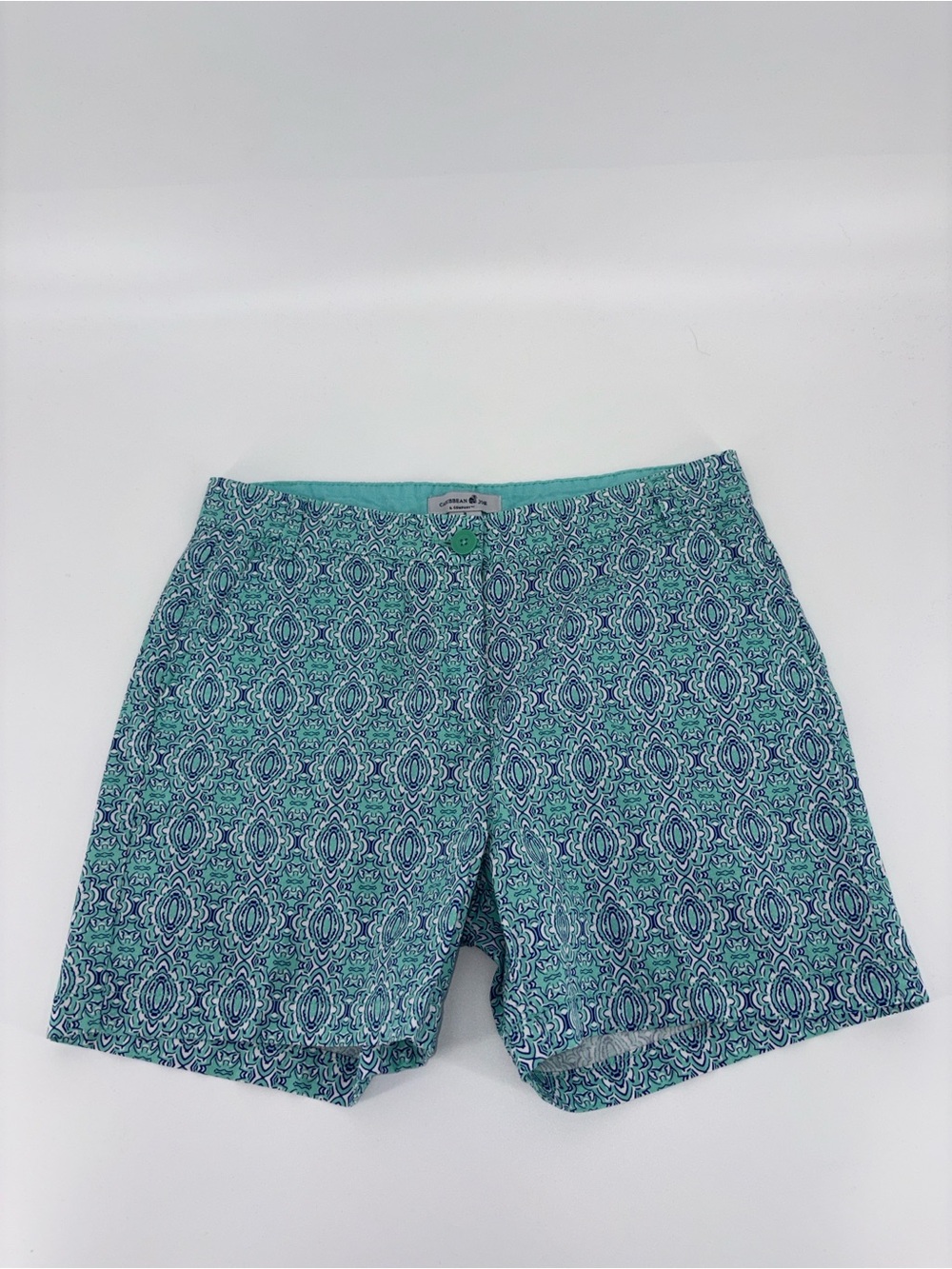 Caribbean Joe Women’s 8 Cotton Geometric Paisley Print Shorts